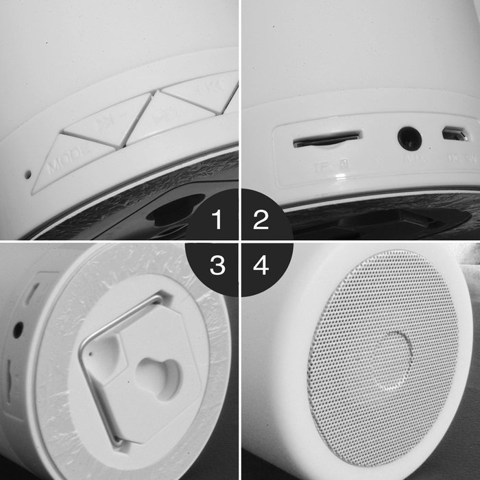 Simpome Wireless LED Bluetooth Speakers,Dimmable Night Light with Bluetooth 4.0 Speaker, Smart Touch LED Mood... N6