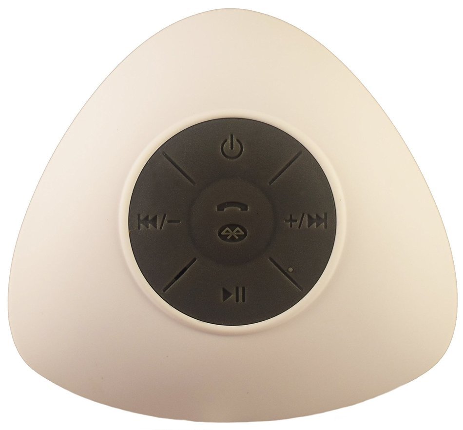 Triangle Mini Wireless Waterproof Bluetooth Shower Speaker Hands Free Speaker for iPhone/iPad/Cellphones - WHITE