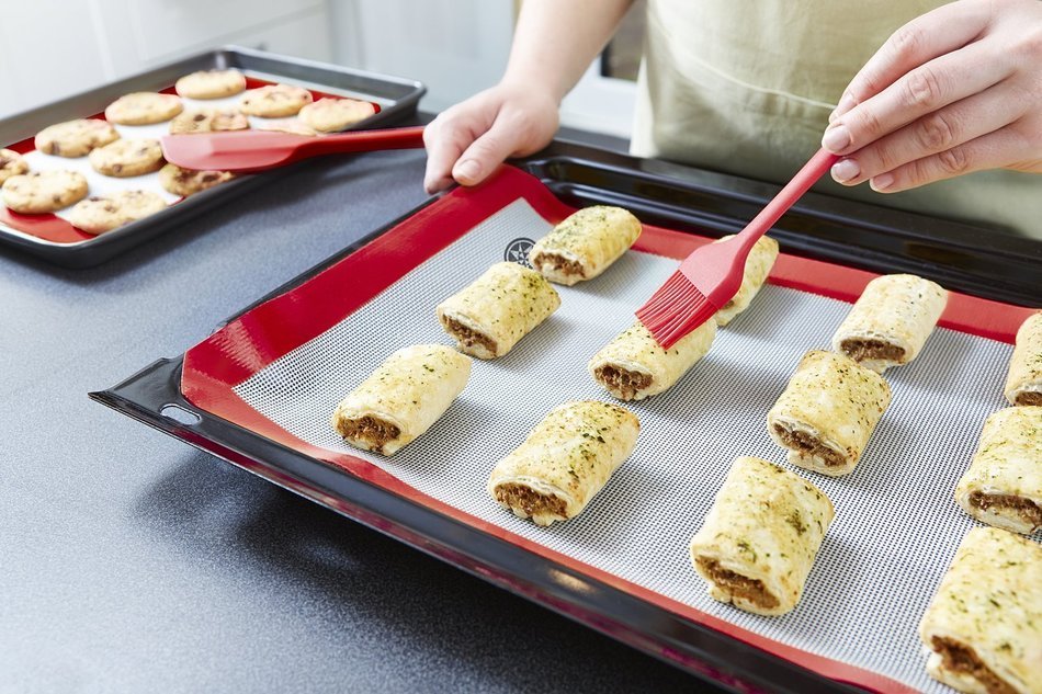 StarPack Silicone Baking Mat Set (3 Piece) - 2 x Half Sheet, 1 x Qtr Sheet - Bonus 101 Cooking Tips N5