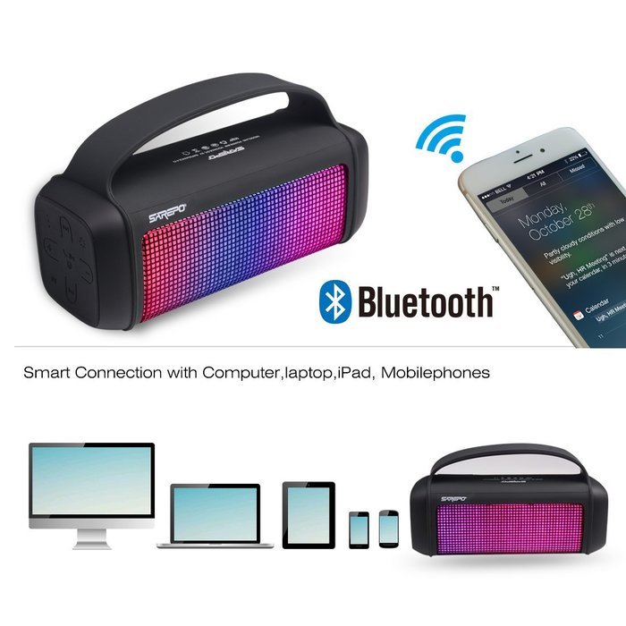 SAREPO Bluetooth Speaker Wireless Speaker - Portable Speakers Powerful Sound with Build in Microphone Waterproof... N2