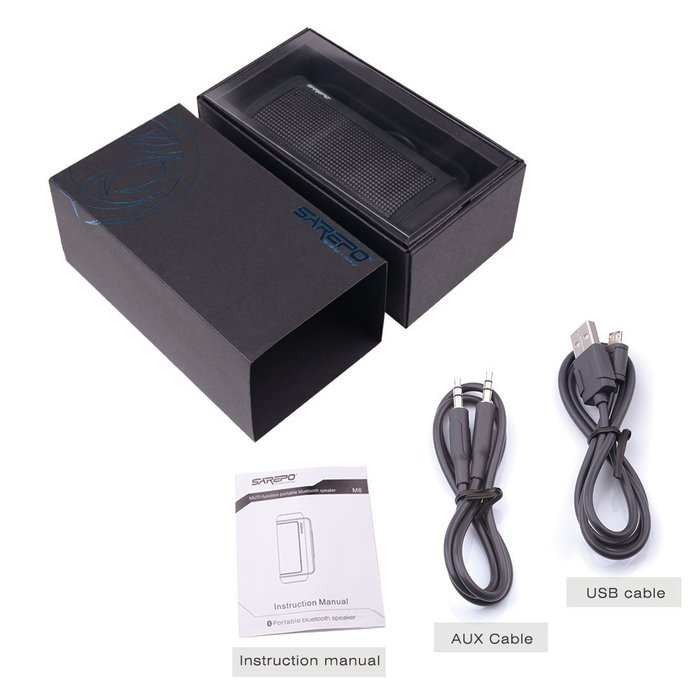 SAREPO Bluetooth Speaker Wireless Speaker - Portable Speakers Powerful Sound with Build in Microphone Waterproof... N7