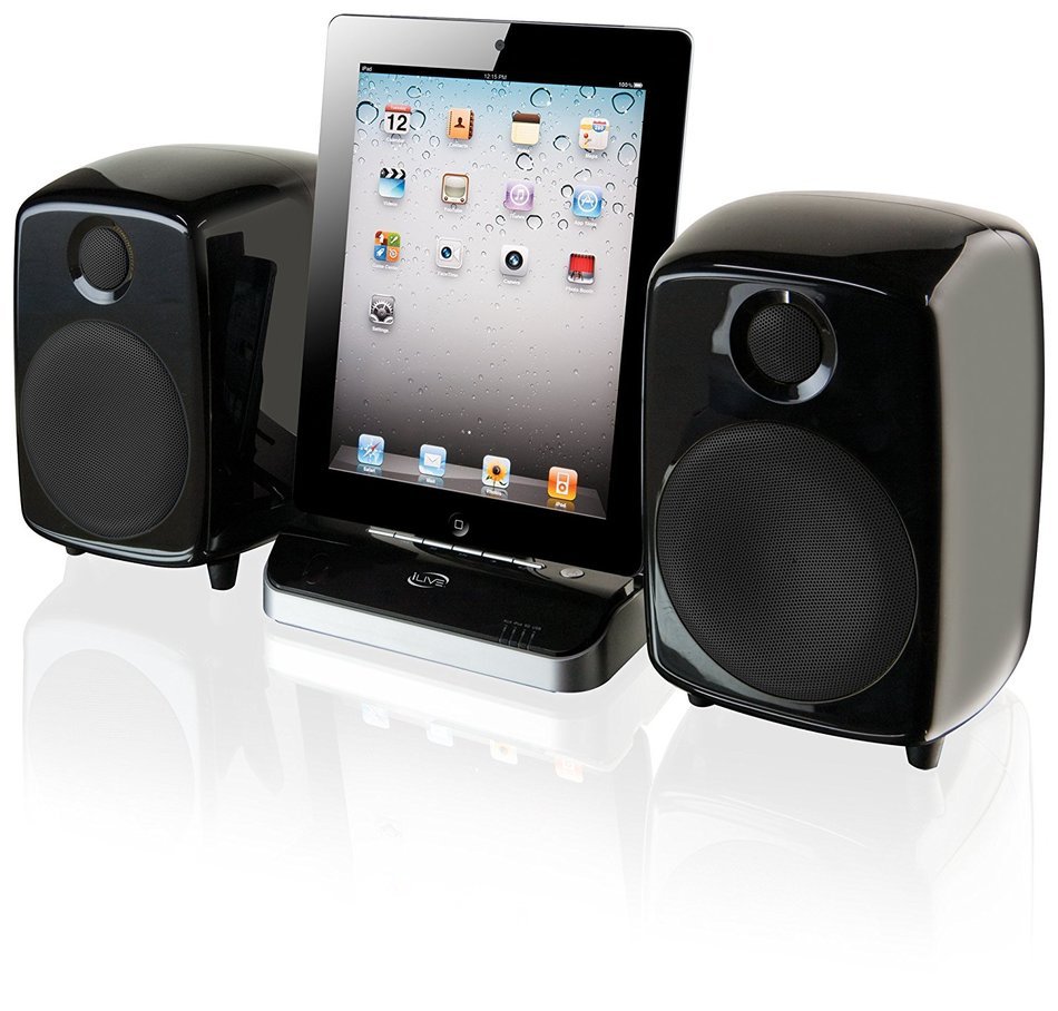 iLive Bluetooth Speaker System with iPad/iPhone/iPod Dock - Black N3