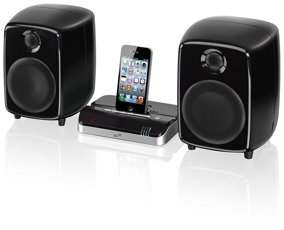 iLive Bluetooth Speaker System with iPad/iPhone/iPod Dock - Black N4