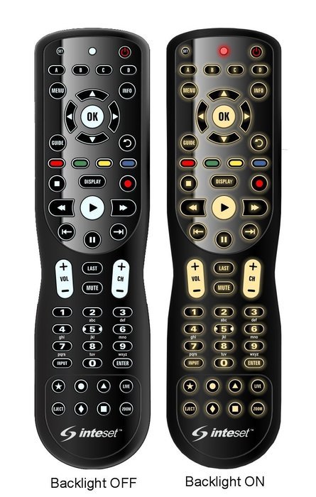 Inteset INT-422 4-in-1 Universal Backlit IR Learning Remote for Apple TV, Xbox One, Roku & Media Center