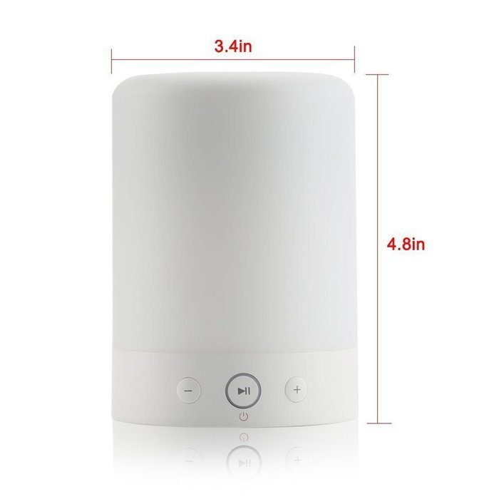 Wireless LED Bluetooth Speakers DBWOR - Wireless Bluetooth Speakers with Smart Touch LED Mood Lamp, Hands-free... N4