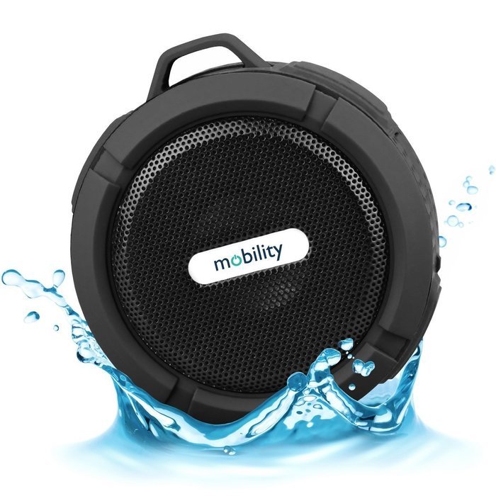 Mobility&reg; AquaPlay Waterproof Bluetooth Speaker &ndash; Best Portable, Outdoor, and Shower Speaker &ndash; Wireless and Bluetooth...