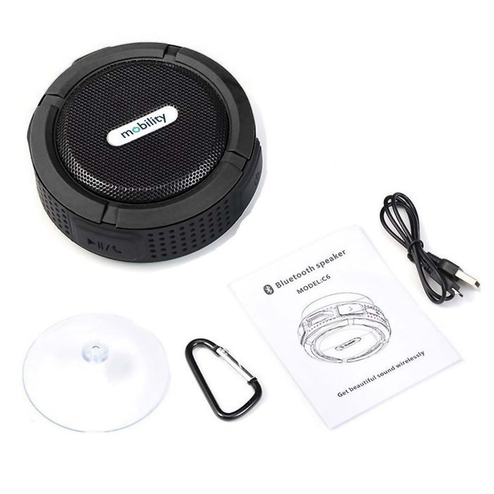 Mobility&reg; AquaPlay Waterproof Bluetooth Speaker &ndash; Best Portable, Outdoor, and Shower Speaker &ndash; Wireless and Bluetooth... N7