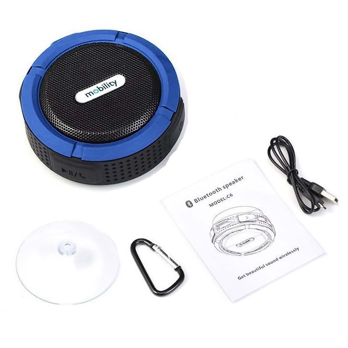 Mobility&reg; AquaPlay Waterproof Bluetooth Speaker &ndash; Best Portable, Outdoor, and Shower Speaker &ndash; Wireless and Bluetooth... N14