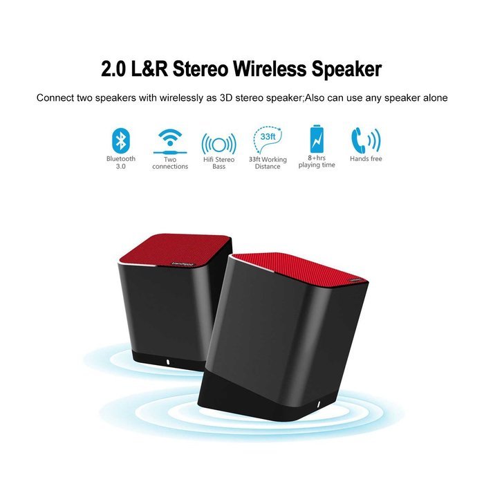 Trendwoo Twins Bluetooth Speaker Set, Dual Stereo Speakers Support 2.0 Left and Right 3D Surround Sound ,Wireless... N3
