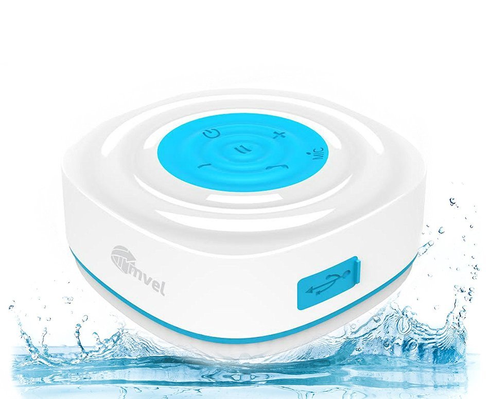 Tmvel Mini Water Resistant/Waterproof Bluetooth Wireless Speaker with Suction Cup for Showers, Bathroom, Pool,...