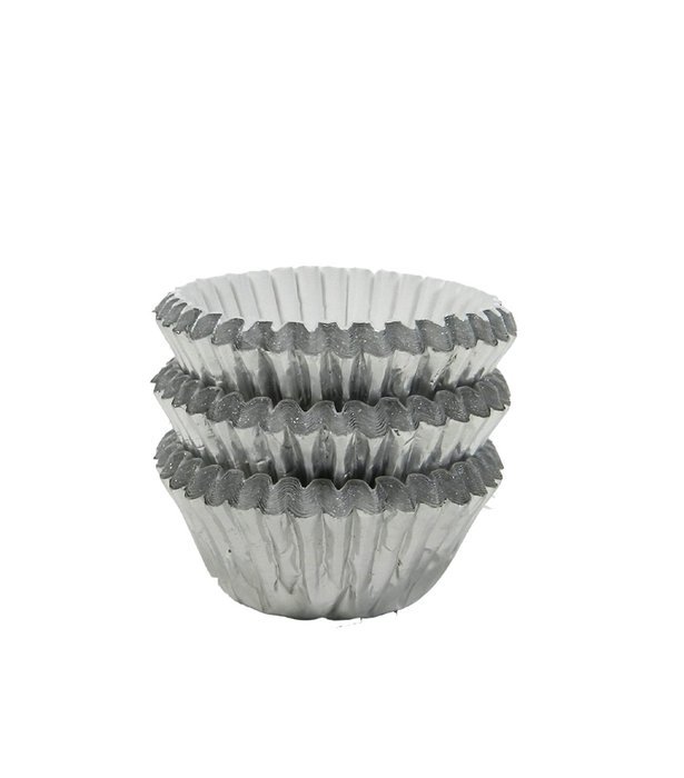 Regency Wraps Baking Cups for Cupcakes and Muffins, 32-Count, Standard, Festive Silver Foil N3