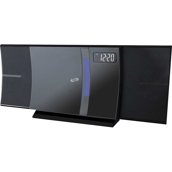 iLive Bluetooth Desktop Cd Player & Digital FM Radio Tuner Mega Bass Reflex Stereo Music Sound System Plus 6ft...
