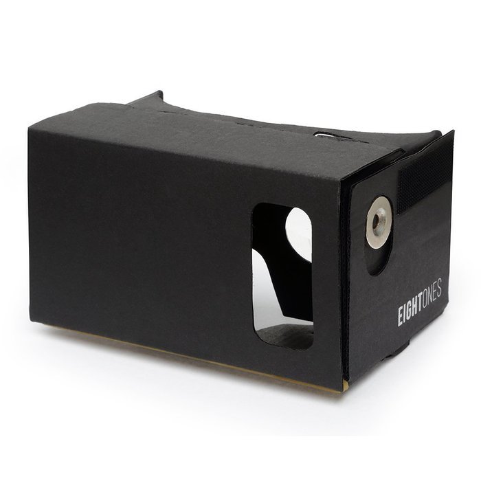 EightOnes VR Google Cardboard Kit with Head Strap and NFC (Jet Black) N2