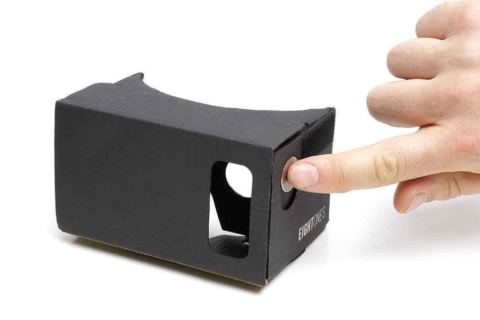EightOnes VR Google Cardboard Kit with Head Strap and NFC (Jet Black) N9