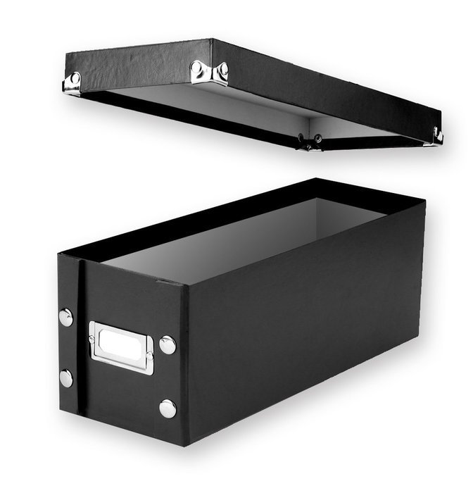 Snap-N-Store CD Storage Boxes, Set of 2 Boxes, Black (SNS01617)