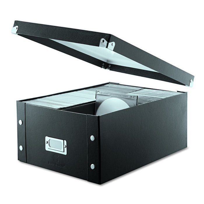 Snap-N-Store CD Storage Boxes, Set of 2 Boxes, Black (SNS01617) N6