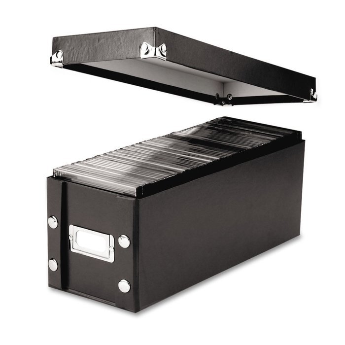 Snap-N-Store CD Storage Boxes, Set of 2 Boxes, Black (SNS01617) N7