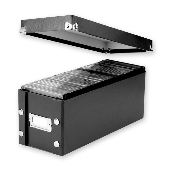 Snap-N-Store CD Storage Boxes, Set of 2 Boxes, Black (SNS01617) N8