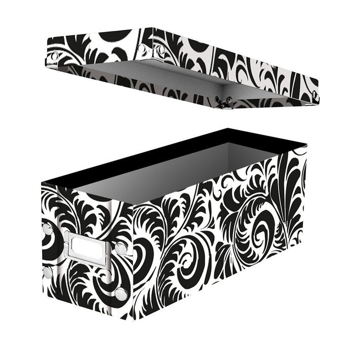 Snap-N-Store CD Storage Boxes, Set of 2 Boxes, Black (SNS01617) N9