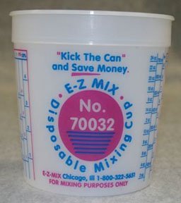 E-Z Mix EMX-70032 1-Quart Plastic Mixing Cups, Box Of 100