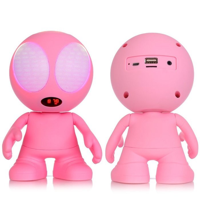 Freye Cute Alien Shape Portable Bluetooth Speaker with Stereo and Clear Bass, Support Line-in, USB, TF Card Input... N2