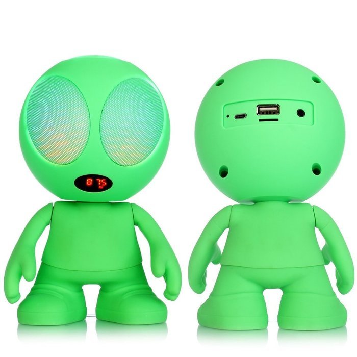 Freye Cute Alien Shape Portable Bluetooth Speaker with Stereo and Clear Bass, Support Line-in, USB, TF Card Input... N17