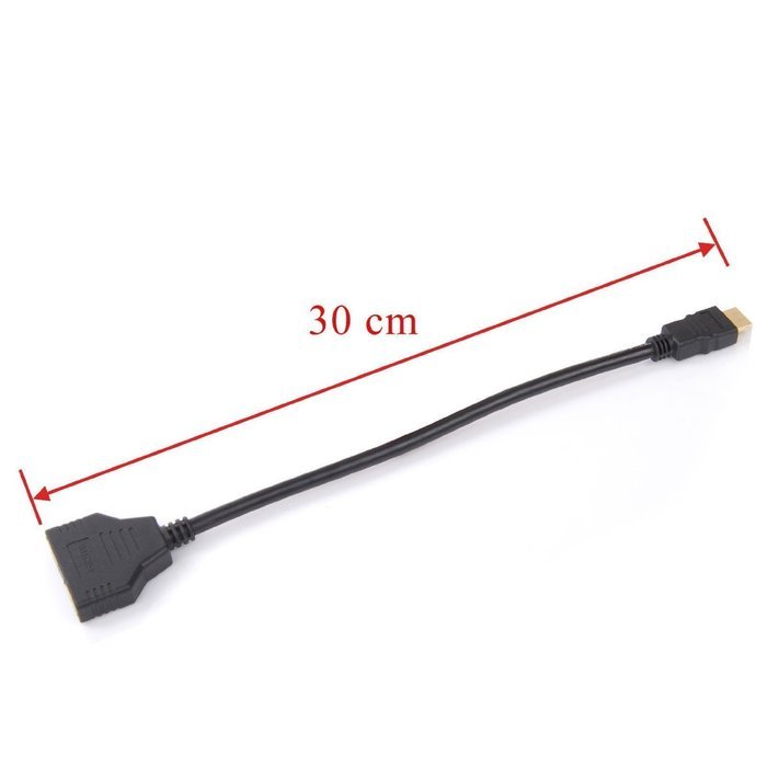 Auskic 1080P HDMI Male to Dual HDMI Female 1 to 2 Way Splitter Cable Adapter Converter For DVD Players / PS3 /... N3