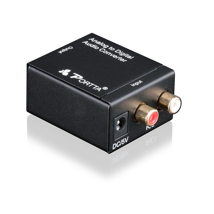 Portta PETDTAP Digital Coaxial Toslink to Analog (L/R) Audio Converter N7