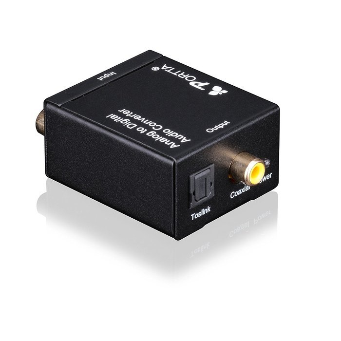 Portta PETDTAP Digital Coaxial Toslink to Analog (L/R) Audio Converter N8