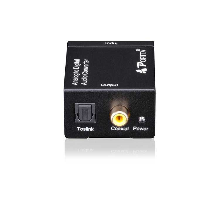 Portta PETDTAP Digital Coaxial Toslink to Analog (L/R) Audio Converter N10