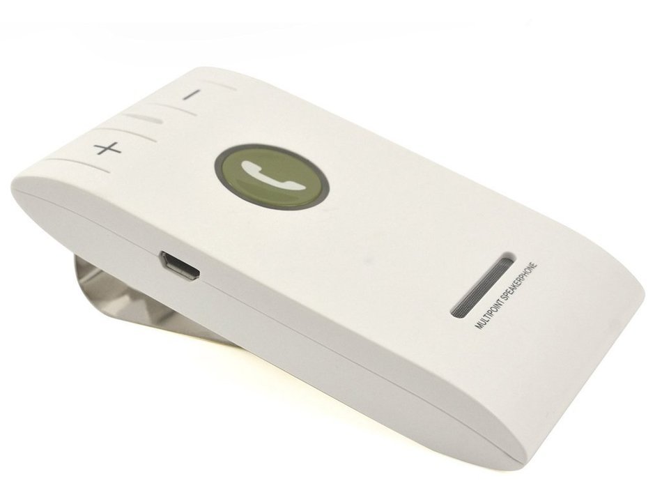 [Newest Version] SolidPin Wireless Bluetooth 4.0 A2DP Multipoint Sun Visor In-Car Auto Vehicle Speakerphone with... N9