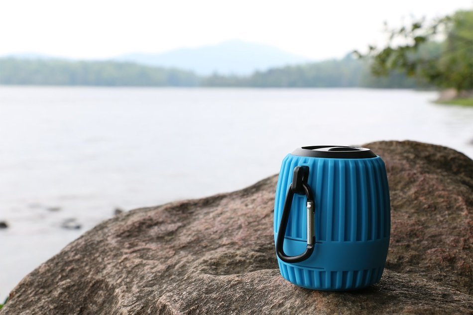 Rebelite Ballistic Boulder Weatherproof Bluetooth Speaker w/ Built-in Mic, Extra Skin, & Carabiner for iPhone,... N4