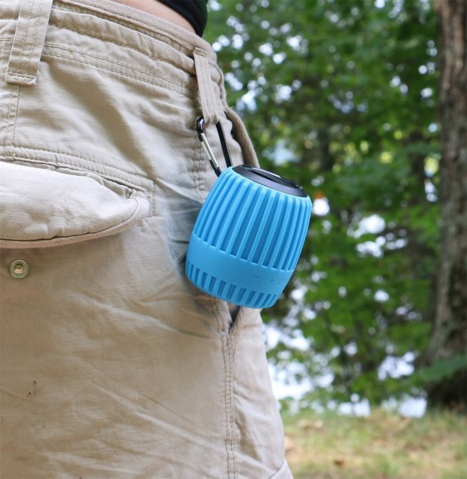 Rebelite Ballistic Boulder Weatherproof Bluetooth Speaker w/ Built-in Mic, Extra Skin, & Carabiner for iPhone,... N5