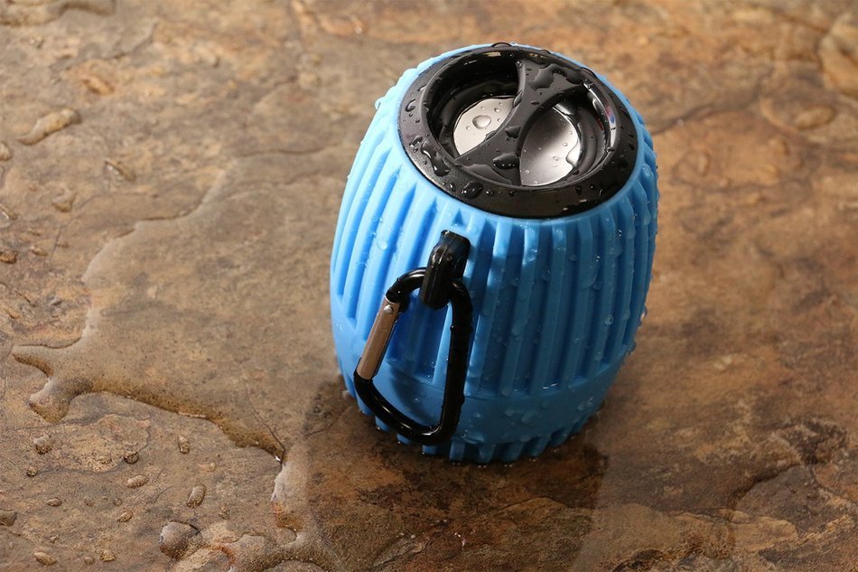 Rebelite Ballistic Boulder Weatherproof Bluetooth Speaker w/ Built-in Mic, Extra Skin, & Carabiner for iPhone,... N8