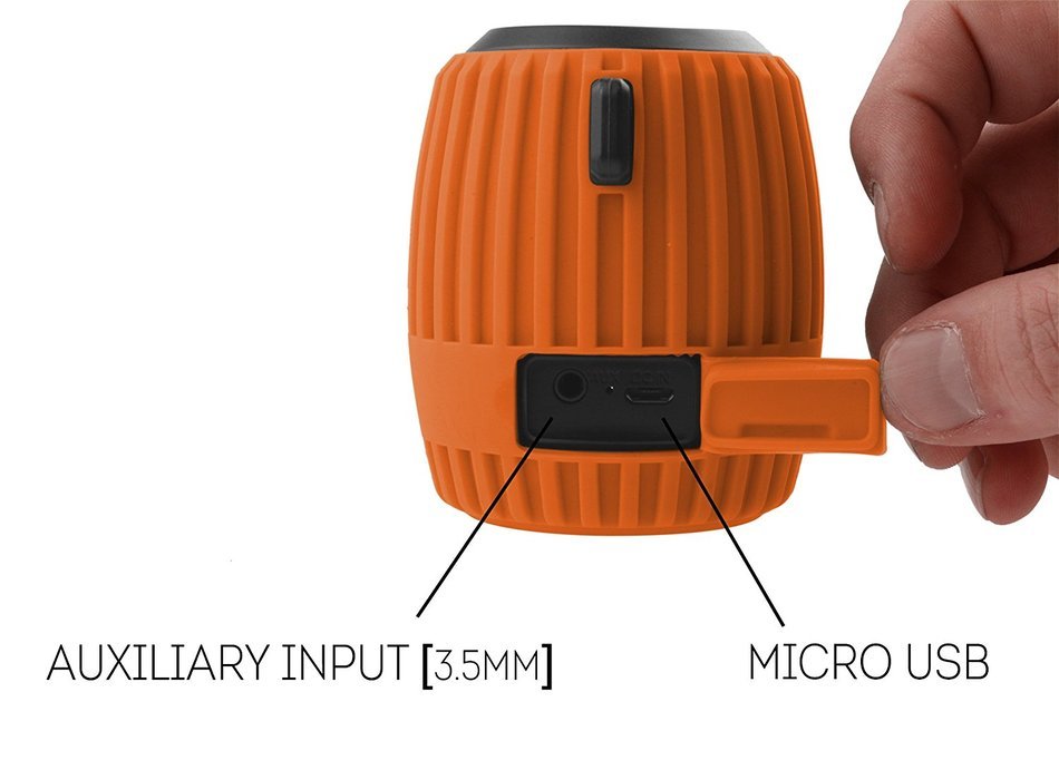 Rebelite Ballistic Boulder Weatherproof Bluetooth Speaker w/ Built-in Mic, Extra Skin, & Carabiner for iPhone,... N11