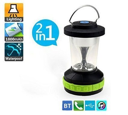 EchoAcc&reg; Wireless Bluetooth Lantern Speaker + LED Lantern Flashlight for Travelling & Camping Compatible for iPhone... N2
