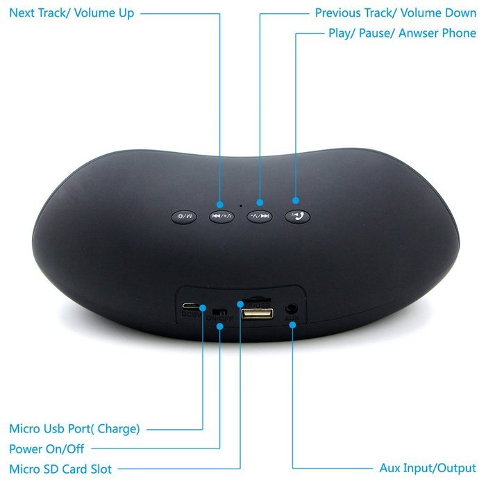 Erasky wirless bluetooth speaker with stereo music and big battery as a portable outdoor speaker can last 6 hours... N2