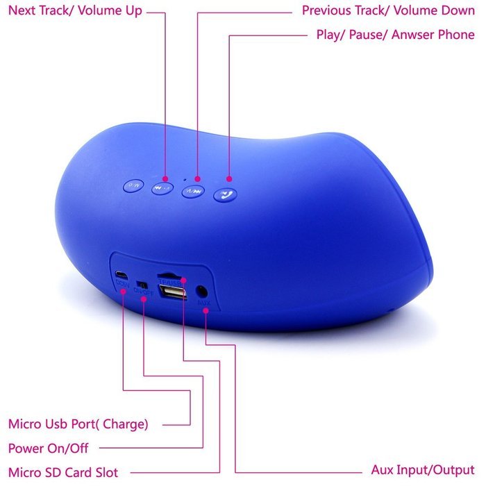 Erasky wirless bluetooth speaker with stereo music and big battery as a portable outdoor speaker can last 6 hours... N6