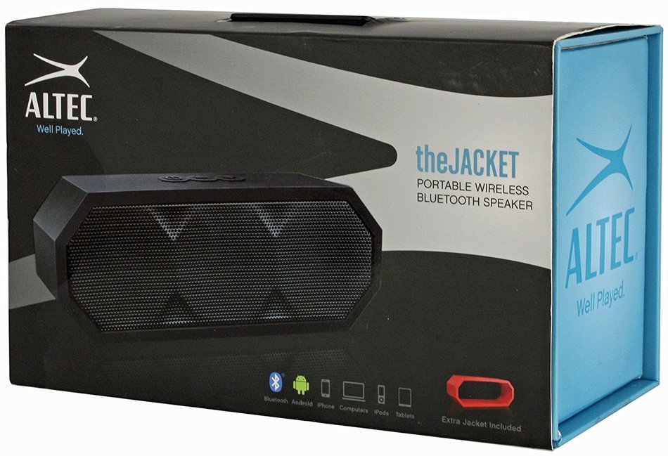 Altec Lansing The Jacket Bluetooth Speaker, Black (iMW455) N4