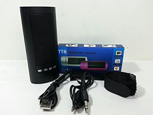 PSwholesale - Black Portable MP3 Player Wireless Speaker System with Micro SD Card Slot, FM Radio and Travel Accessories