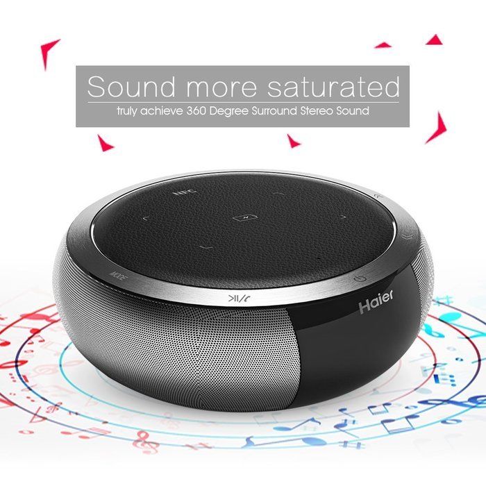 Haier Bluetooth 4.0 Speakers, Hifi Speaker with 5W Enhanced Bass, Dual Channel Stereo,Wireless Charger PowerPort... N3