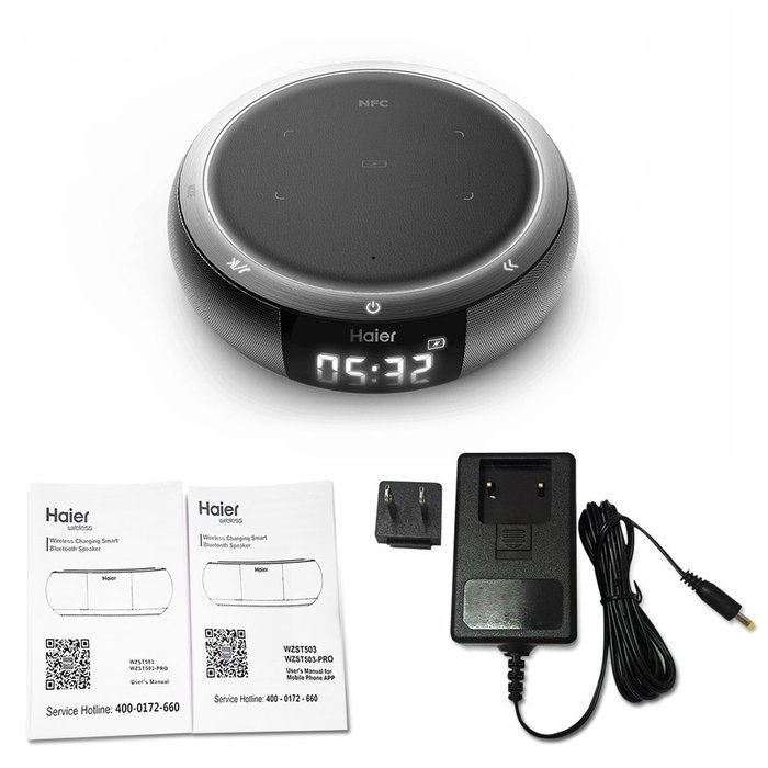 Haier Bluetooth 4.0 Speakers, Hifi Speaker with 5W Enhanced Bass, Dual Channel Stereo,Wireless Charger PowerPort... N7