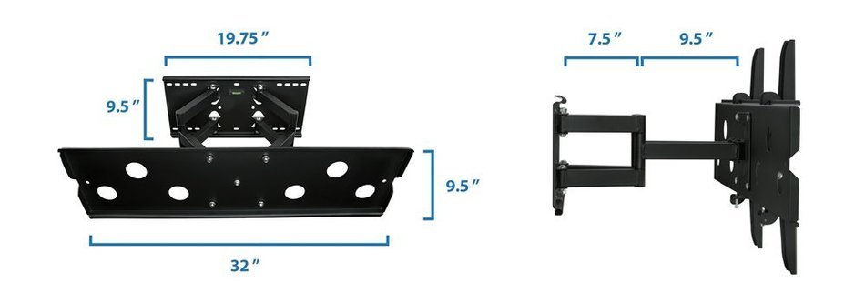 Mount-It MI-310B Heavy-Duty Full Motion Articulating TV Wall Mount for 32 to 60-Inch TVs, VESA Standard up to... N6