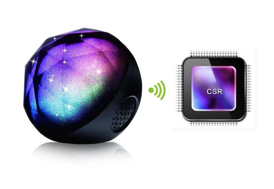 Bluetooth Speakers,Womail Wireless Bluetooth LED Color Lights Speaker Black N2