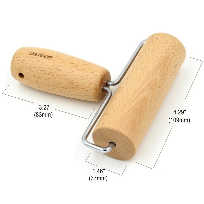 Bamber Wood French Rolling Pins for Baking, Dough Roller, Non-stick, Easy to Handle, Eco-friendly and Safe, Sleek... N12