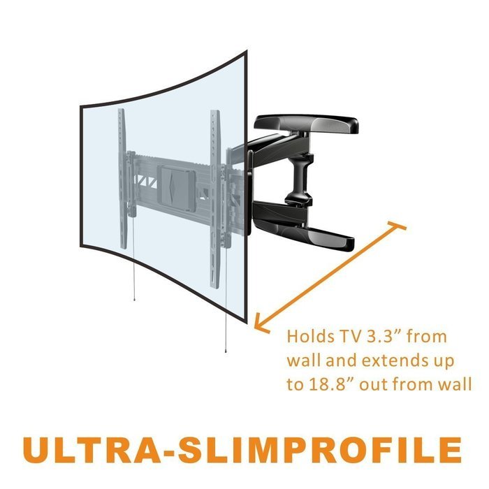Loctek R2 For Both Flat Panel And Curved Panel UHD HD TV Wall Mount Bracket Articulating Arm Swivel & Tilt for... N10