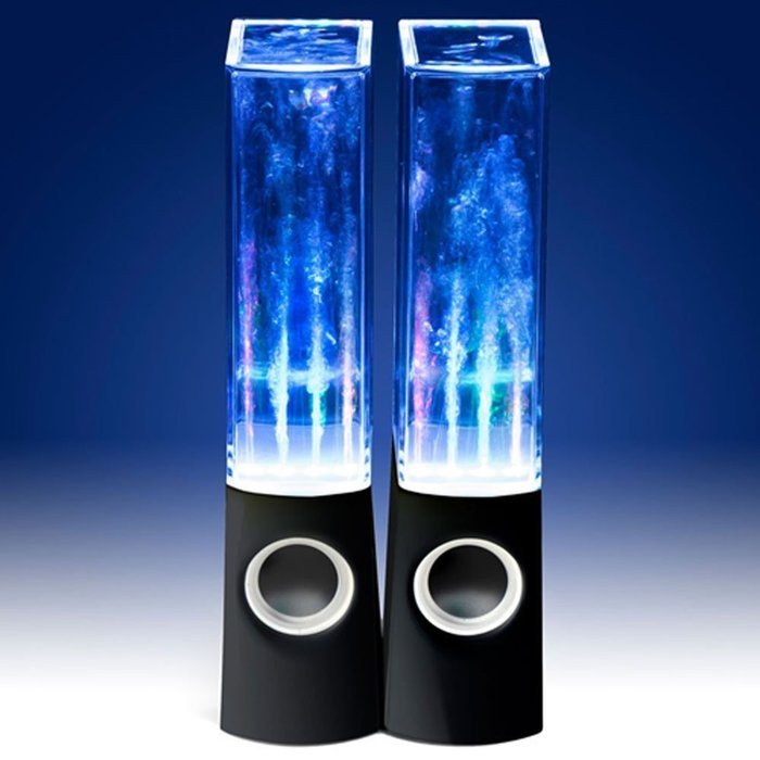 Vktech Led Dancing Water Speakers Light Show Fountain Speakers for Cellphone Notebook Mp4 Mp3 (White) N3