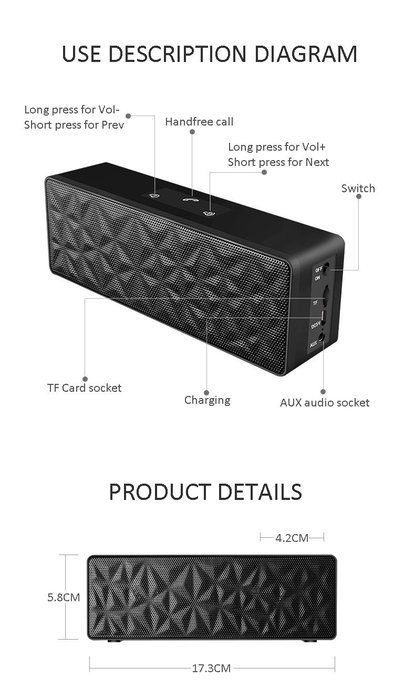 KD Bluetooth Wireless Stereo Speaker for Computers & Smartphones - Bluetooth 3.0 Technology with Built-in Speakerphone... N2