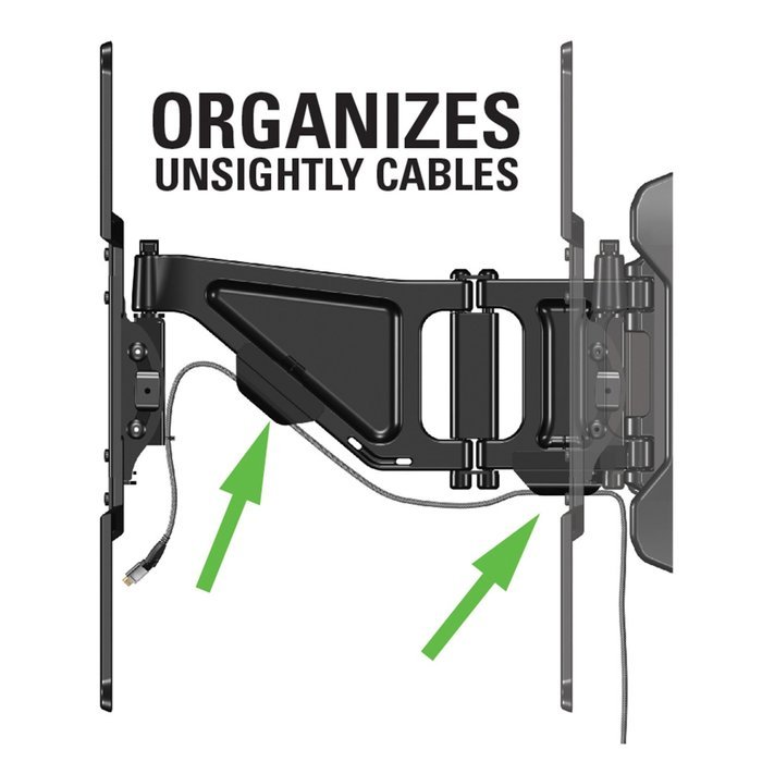 Sanus Full-Motion TV Wall Mount for 37" to 80" TVs Extends 18" & Fits Studs Up to 24" - Bracket fits most LED,... N5