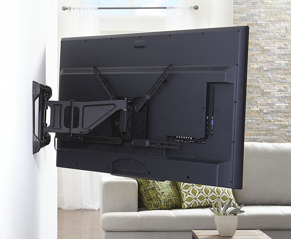 Sanus Full-Motion TV Wall Mount for 37" to 80" TVs Extends 18" & Fits Studs Up to 24" - Bracket fits most LED,... N6